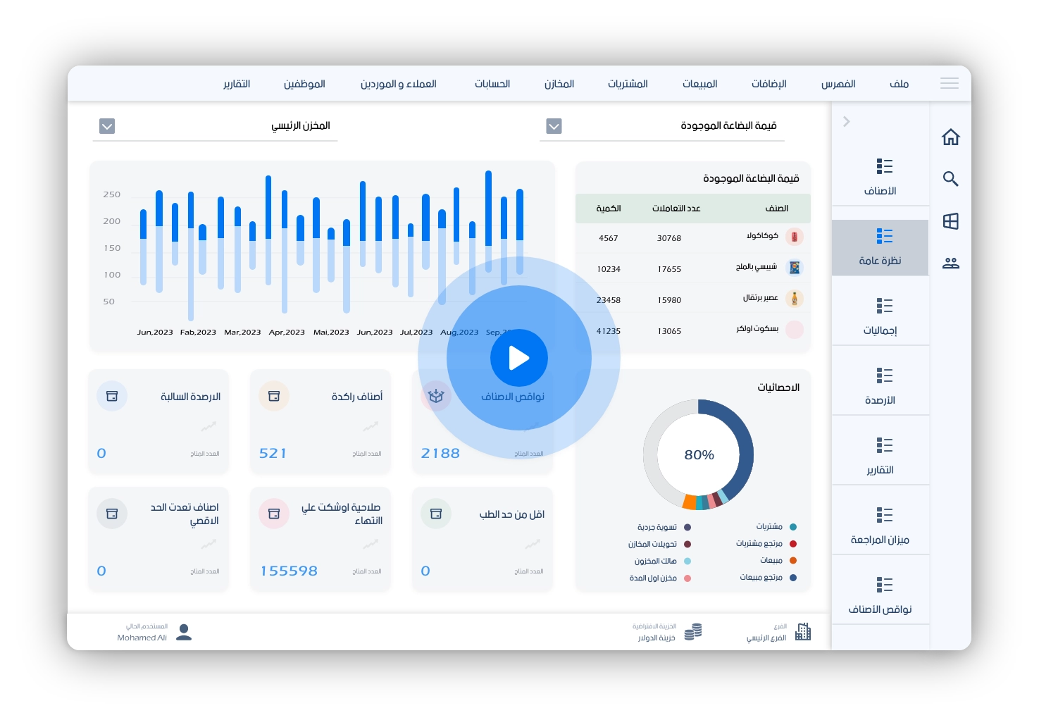 برنامج كاشير قطع الغيار