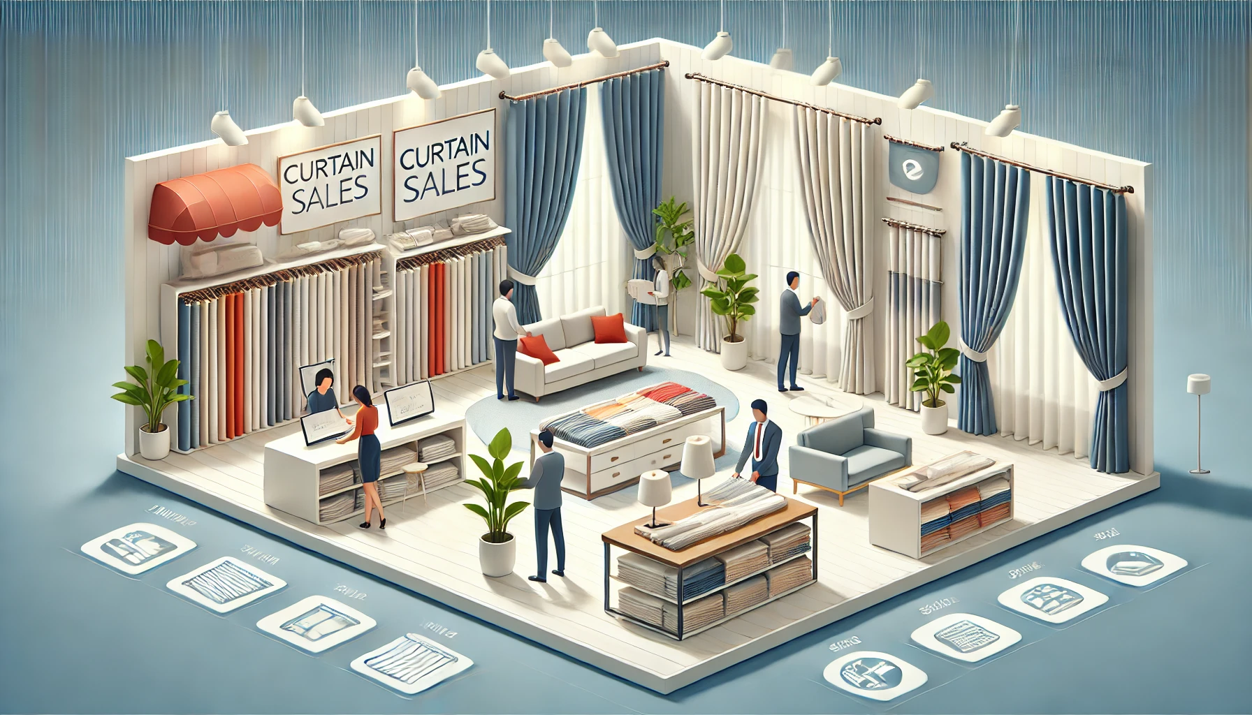 مبيعات الستائر