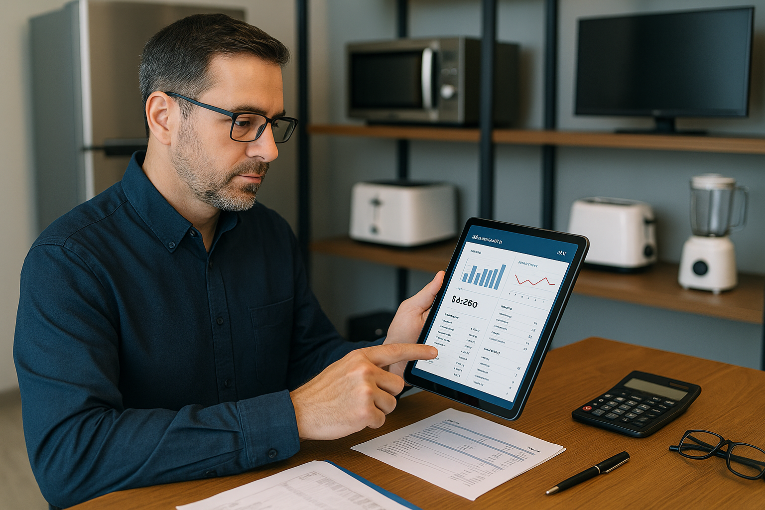 حسابات محلات الاجهزه الكهربائيه