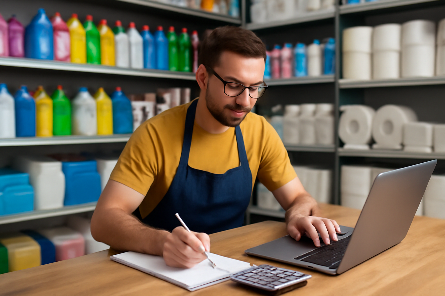 حسابات محلات المنظفات و الورقيات-01