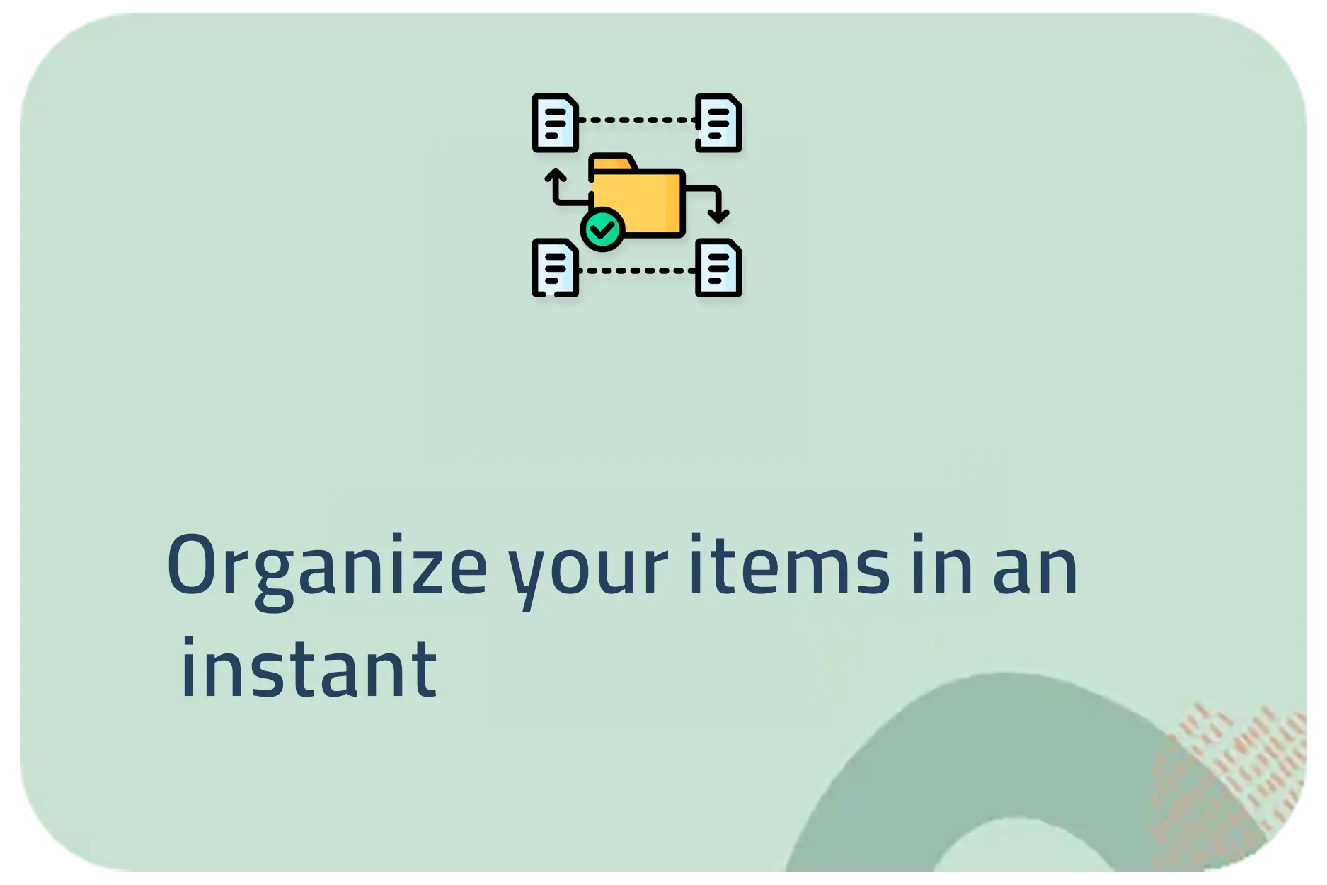 نظم أصنافك في لحظة