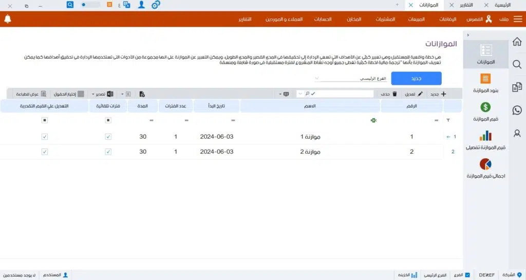 الموازنات في ديكسيف